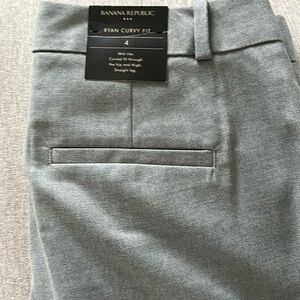 Banana Republic Gray Flat Front Pants